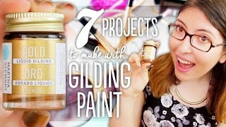 7 Easy DIYs with Liquid Gilding Paint [upl. by Nauqan]