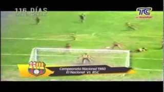 Goles  El Nacional 2 Barcelona 3  Campeonato Nacional 1980 [upl. by Garratt885]