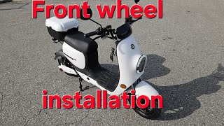 Gio Italia front wheel installation [upl. by Yelsnya141]