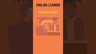 English Word  Acknowledge  Meaning With An Example englishwords english acknowledge [upl. by Asinet]