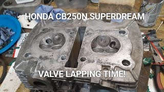 Honda CB250N Superdream Valve lapping time [upl. by Alaik515]