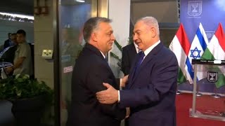 Netanyahu recibe a Orbán como quotun verdadero amigo de Israelquot [upl. by Anaidirib]