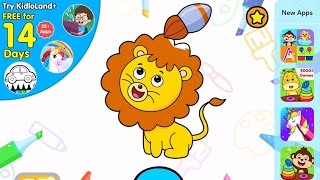 KidloLand  Coloring Club  Super Learning Games  Part 1 [upl. by Ellehcsar]