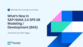 🔵 Whats New in SAP HANA 20 SPS 08 Modeling  Development BAS [upl. by Einalam572]