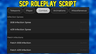 SCP Roleplay Script  Roblox Script  Not Patched  No Ban [upl. by Hsreh109]