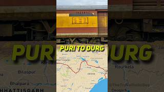 PURI DURG EXPRESS  PURI TO DURG  TRAIN ROUTE  TRAVELHOLIC GUY [upl. by Berkman817]