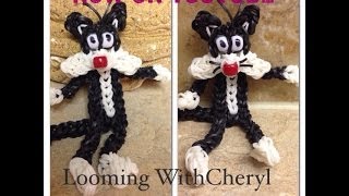 Rainbow Loom SYLVESTER the Cat Looney Tunes [upl. by Hathaway281]