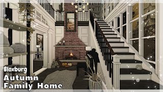 BLOXBURG Autumn Family Home Speedbuild interior  full tour Roblox House Build [upl. by Aisek]