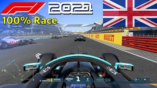 F1 2021  100 RACE SILVERSTONE  PS5 Gameplay [upl. by Diraf]