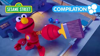 Mecha Builders Save the Party in the Park  Sesame Street Episodes [upl. by Ardnu576]