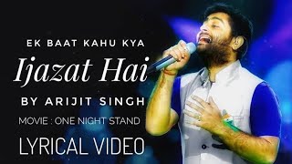 IJAZAT SONG title song Singer Arjit singhMusic meet bro 2016 [upl. by Airamzul]