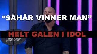 GALNASTE AV ANDERS BAGGE I IDOL SKRATTANFALL [upl. by Eirffej]