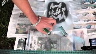 Spray Paint TShirt Tutorial [upl. by Hultgren]