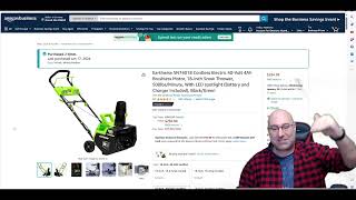 Earthwise Cordless Electric 18Inch Snow Thrower quotMy Honest Reviewquot [upl. by Taveda349]