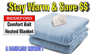 The Biddeford Comfort Knit Heated Blanket STAY WARM amp SAVE [upl. by Delahk994]