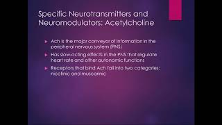 Chapter 6 Part 2 Neurotransmitters and Neuromodulators [upl. by Acire267]