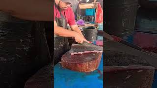 daging segar  fillet tuna satisfying streetfood tuna cuttingshow [upl. by Adnahsor]