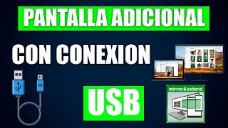 🤪 Cómo Usar SMARTPHONE o TABLET Como SEGUNDO MONITOR para EXTENDER la PANTALLA de tu PC por USB 🧐 [upl. by Yema]