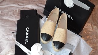 Chanel Espadrilles  Unboxing Price Fit amp Review [upl. by Enela]