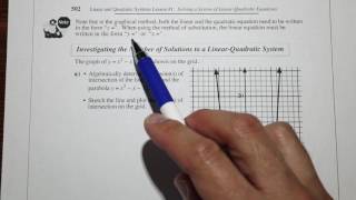 Math 20 1 Linear Quadratic Systems Lesson 1 [upl. by Gollin278]