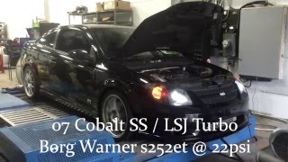 07 Cobalt SS LSJ Turbo goes on the Dyno [upl. by Araic]