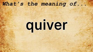 Quiver Meaning  Definition of Quiver [upl. by Hafeenah]