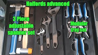 Halfords advanced adjustable spanner set modular tray set review part 5 [upl. by Daisey]