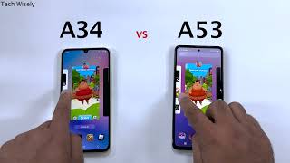 SAMSUNG A34 vs A53 Speed Test Challenge [upl. by Larret]