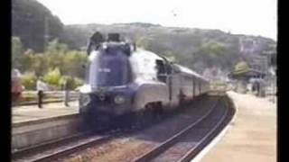 GREAT SOUND Streamline Steam Locomotive 01 1102 railroad RR [upl. by Gabrielson]