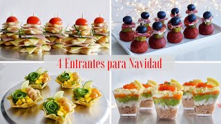 4 APERITIVOS y ENTRANTES para Navidad 20222023  Tapas Variadas y Muy Originales  DarixLAB [upl. by Enuahs]