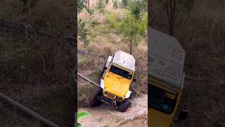 Supercharged Jeep Wrangler  Winch Challenge Truck jeep racing fyp [upl. by Hgielsa281]