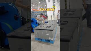 Pallet strapping machine application in the field of new energy packagingtoolsPALLETSTRAPPER [upl. by Hagi]