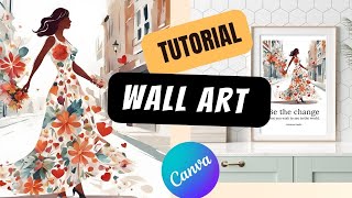 Wall Art Tutorial Canva Wall Art with Inspirational Quotes [upl. by Emirac]