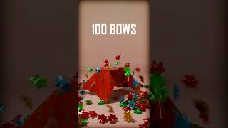 Blender Simulation Christmas Present Vs 10000 Bows blender satisfying christmas funny [upl. by Sacrod]