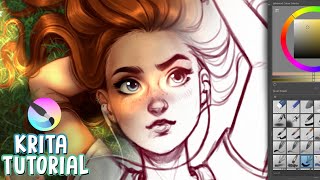 HOW TO PAINT IN KRITA 🎨✨ Digital Art Tutorial 2020 [upl. by Eelatan420]