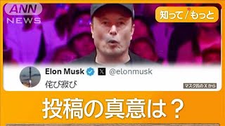 マスク氏「侘（わ）び寂び」日本語投稿 政府効率化省トップで在宅勤務禁止も？【知ってもっと】【グッド！モーニング】2024年11月22日 [upl. by Donela120]