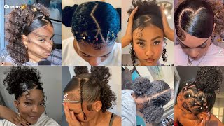 😍💖Cute and Easy Natural Curly hairstyles pt2🦋✨ [upl. by Fitzgerald]