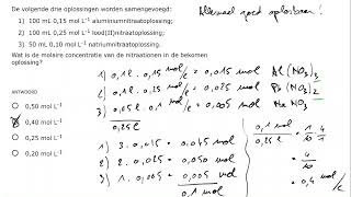 Vraag 03 2022 Tandarts Chemie toelatingsexamen [upl. by Geffner]