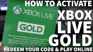 How to Redeem Xbox Live Gold Membership Code  Activate Xbox Live Gold Subscription on Xbox One [upl. by Yaakov]