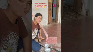 How I made Kite 🪁 at home using waste polythene bag 😊🇳🇵👍shortskitenepalChannelMunu532 [upl. by Blaine457]