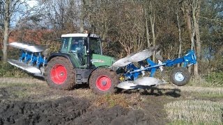 Fendt 415 met Överum front en achter ploeg Trekkerweb [upl. by Frentz]