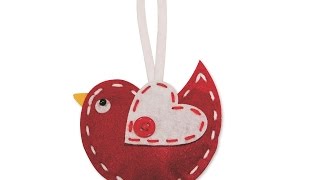 Stitched Bird Ornament  SampS Worldwide [upl. by Margareta]