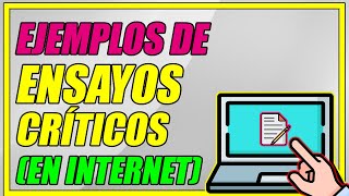 PÁGINA CON EJEMPLOS DE ENSAYOS CRÍTICOS TOTALMENTE GRATIS  Elprofegato [upl. by Nnylyram120]