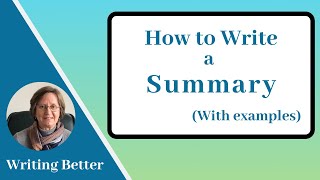 How to Summarize with examples [upl. by Amarillas]