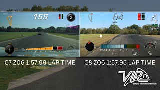 C7 Z06 VS C8 Z06 at VIR Same Driver [upl. by Acilejna]