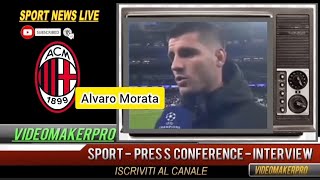 Alvaro Morata commosso dopo la vittoria Real MadridMilan 13 interview Champions League [upl. by Okechuku]