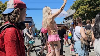 Vancouver Pride rally at Commercial Drive [upl. by Antonina]