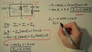 How to Solve a Kirchhoffs Rules Problem  Simple Example [upl. by Gershom134]