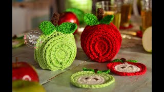 Posavasos manzanitas a crochet  paso a paso [upl. by Nnyltiac]