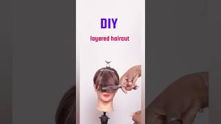 DIY 🟤 PERFECT LAYERS 👌FACE FRAMING LAYERS  BANGS [upl. by Bea438]